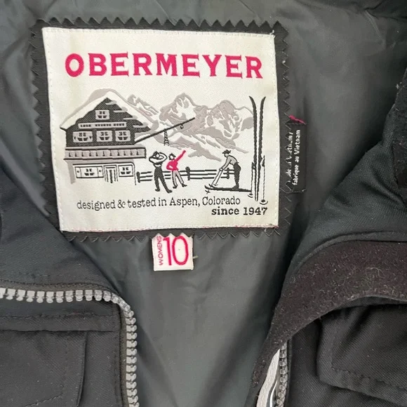 Obermeyer Women's Black Puffer Jacket- Y2K style - Picture 3 of 11